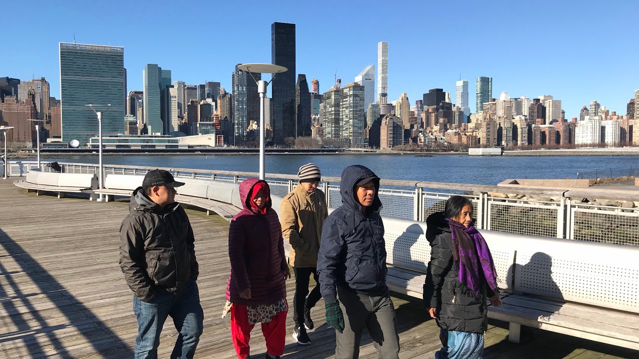 The Valentine’s Day evening view of Manhattan from Long Island City NY.