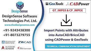 Import points with attributes into AutoCAD/BricsCAD | CADPower & GeoTools Tutorials | GT_IMPEX Tools