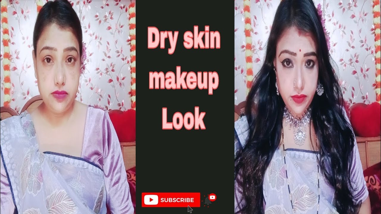 Dry skin makeup look tutorial// makeup look for beginners //makeup tutorial//