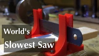 Mildly Interesting! Building The World's Slowest Saw