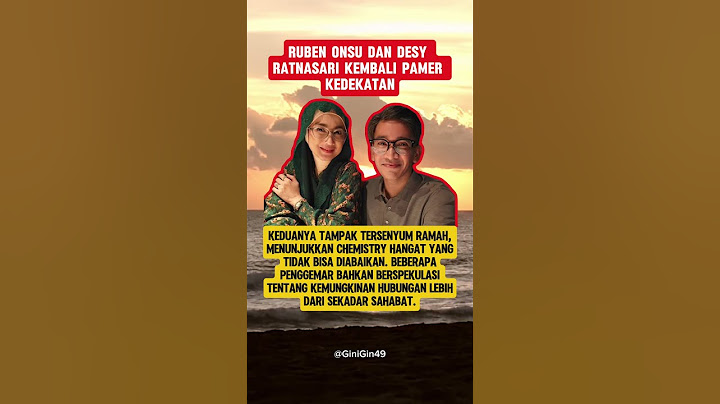 Ruben Onsu dan Desy Ratnasari Kembali Pamer Kedekatan