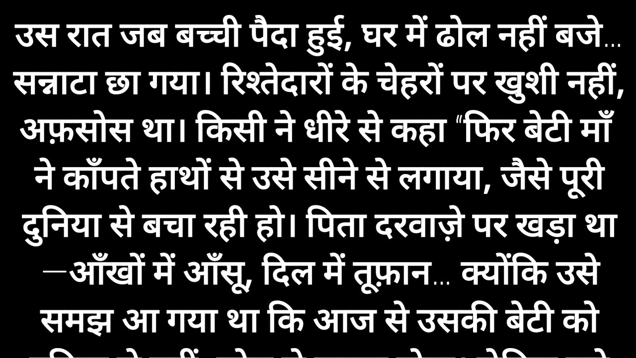 जिस बेटी को जन्म पर बोझ कहा गया… उसी ने एक दिन बाप का नाम दुनिया में रोशन कर दिया!” l hindikahaniya 