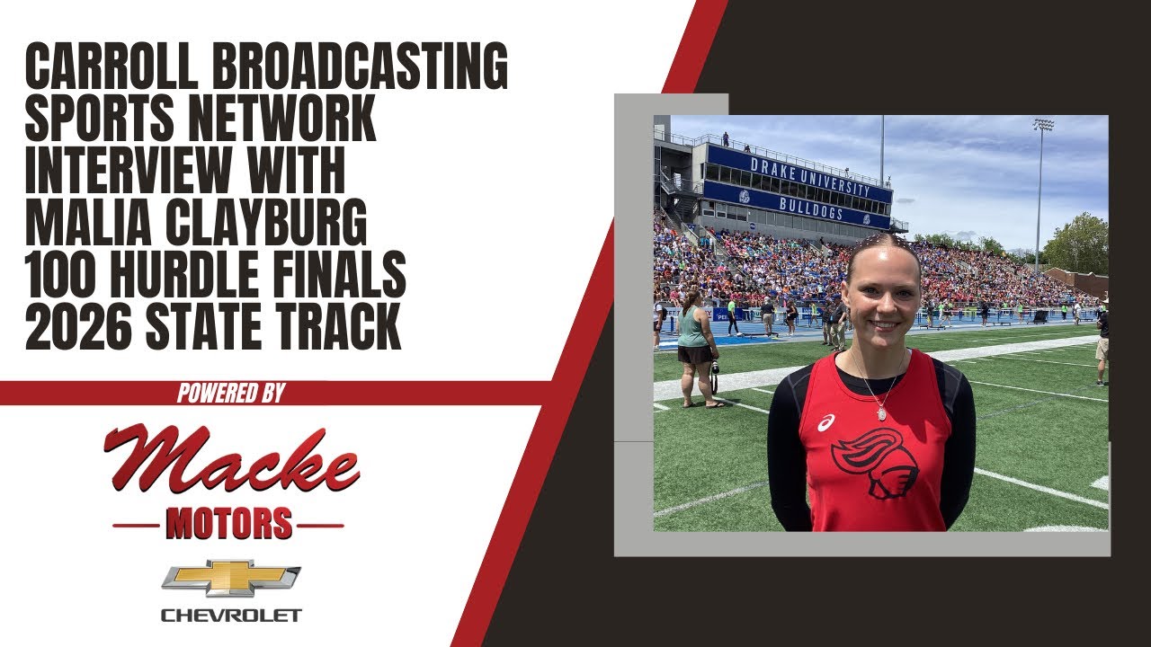 Carroll Broadcasting Sports Network interview with Malia Clayburg of CRB 100 Hurdle Finals 