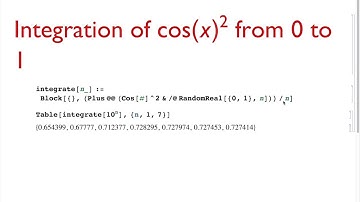 Calculating a simple integral using Monte Carlo methods-mathematica