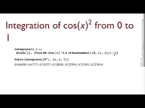 Calculating a simple integral using Monte Carlo methods-mathematica