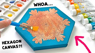 Painting on a HEXAGON Canvas?!