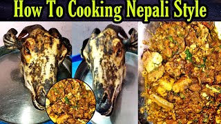 How To  Cooking Tasty Goat Head || Khashi  Ko Tauko Banaune Tarika [ Nepali ]