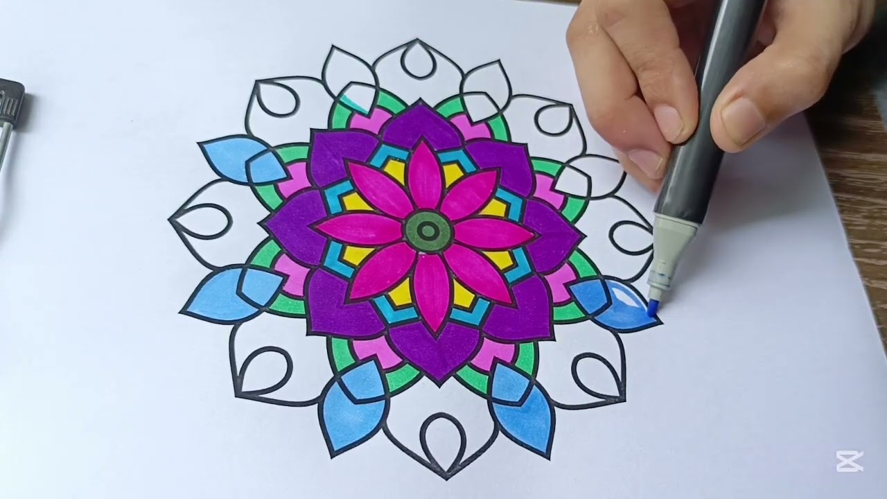Relaxing Mandala Coloring | Calm Your Mind & Unwind 🎨🧘‍♀️