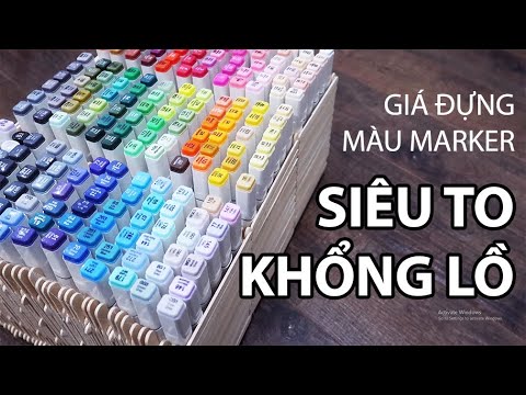 [ DIY ] Cách làm giá đựng màu marker Touchliit, Copic SIÊU TO KHỔNG LỒ | Lobeo Art
