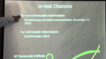 Citing Classroom Materials in APA Format