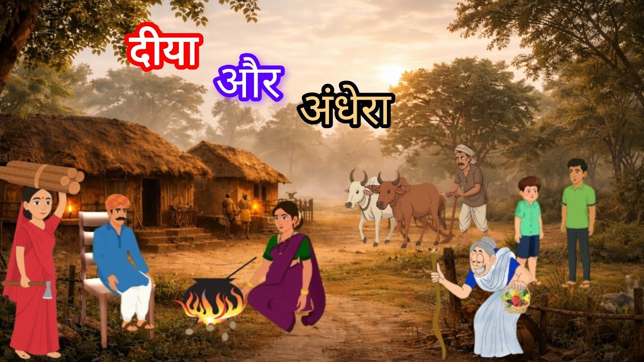 दीया और अँधेरा | एक छोटी रोशनी की बड़ी जीत | Emotional Hindi Moral Story | Hindi Cartoon Kahaniyan |