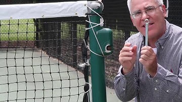 Tennis Net Video--Net Headband, Net Tension, Net Height, Singles Sticks, etc.