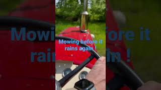 Tractor mowing with finish mower
