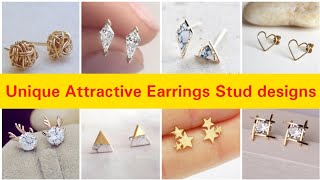 Cute Attractive Earrings Stud Collection 100 New Designs Fashion And Craft