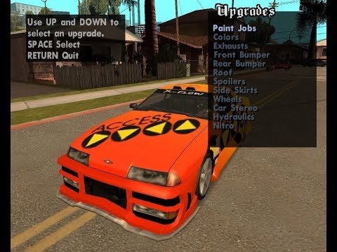 مود تعديل السيارة  في GTA San Andreas