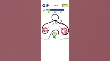 Draw the Line (WEEGOON) - Level 9-10 Solution - Funny Stickman Puzzle Game|#drawtheline