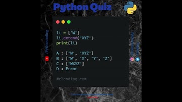 Python Quiz | Day 53| What is the output of following code ?
