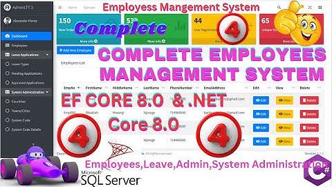 EP 4 Complete Employees Management System Using ASPNET Core MVC, EF Core,SQL|AdminLTE| Perform CRUD💥