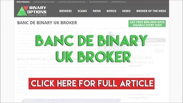 Banc De Binary UK Broker