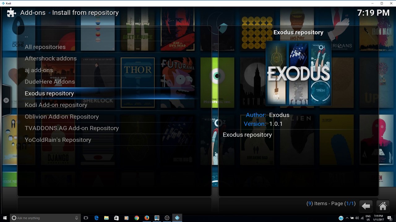 Kodi library configuration