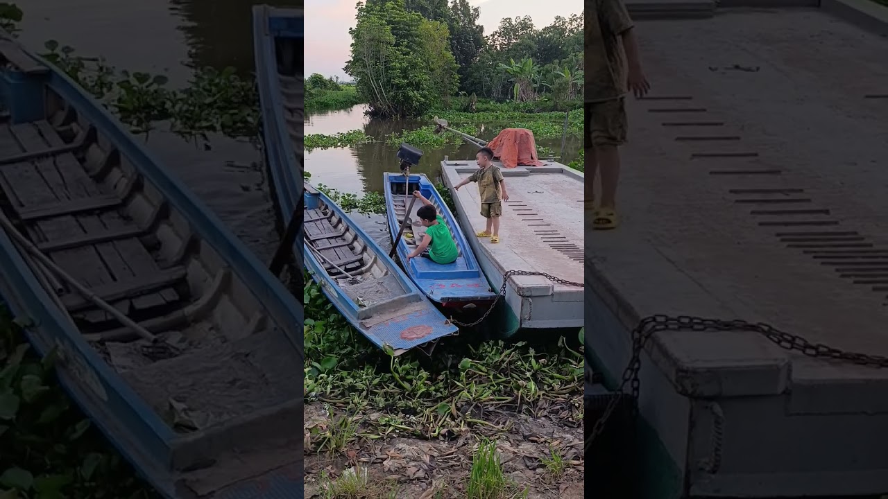 Đại và Nhân đi bến ghe