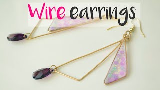 DIY How to make beautiful earrings with wire and UV resin