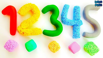 Learn To Count with  Play Doh 1 to 10|Learn To Count with Squishy Glitter Foam 11-20