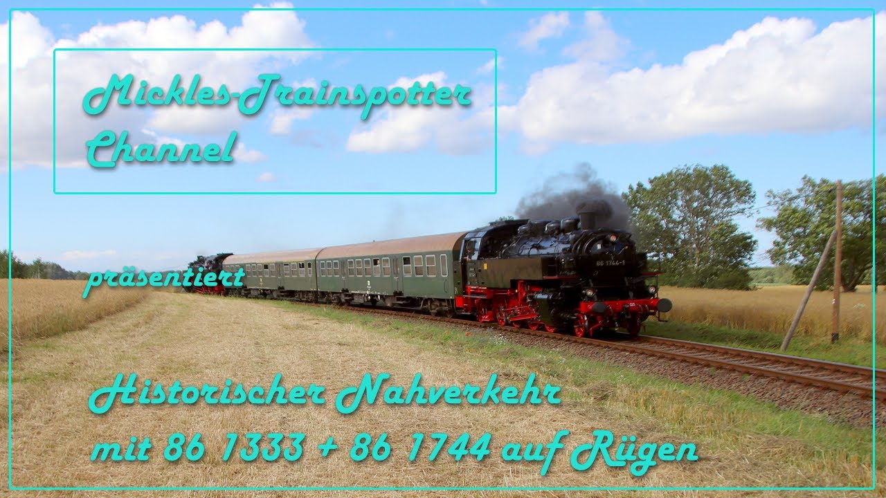 ☆☆☆ Historischer Nahverkehr mit 86 1333 + 86 1744 auf Rügen ☆☆☆