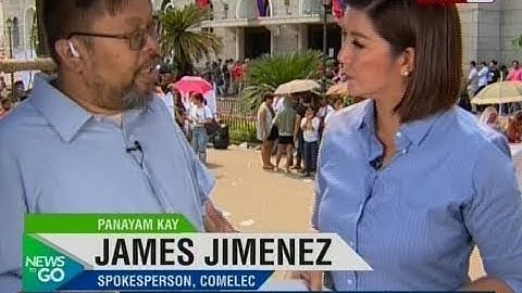 NTG: Panayam kay James Jimenez, spokesperson, Comelec