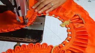 Simple and easy designer blouse back neck design || Latest blouse design || #madhurafashionkatta