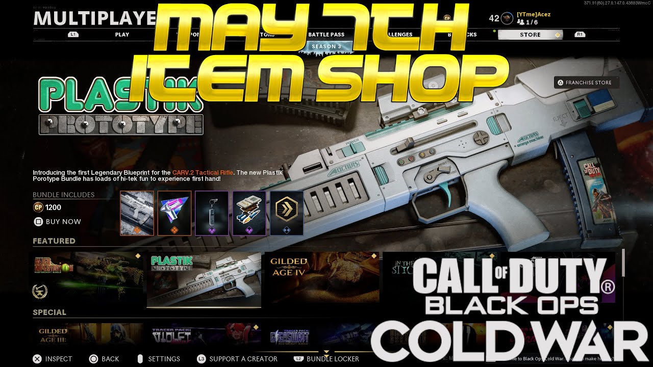 Black Ops : Cold War - Franchise Store NEW Daily Items! May 7th Blueprints & Featured Items!