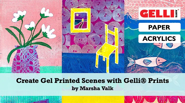 Create Little Gelli Arts Gel Printed Scenes by Mar...