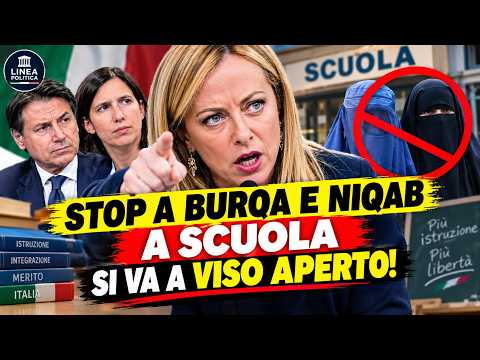 Video MELONI VIETA IL BURQA E NIQAB A SCUOLA: Si ENTRA A VISO APERTO!