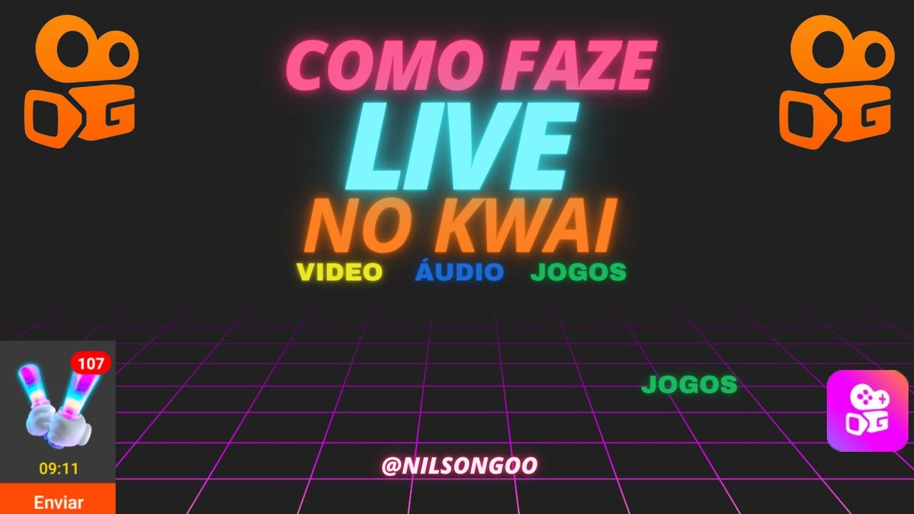 Como Fazer Live no kwai /Passo a passo Para fazer uma live de vídeo, áudio e jogos.(geito certo)