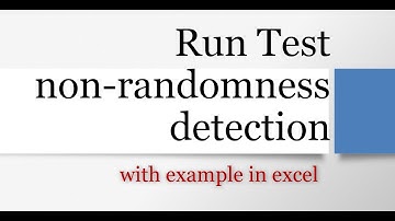 Run Test non-randomness detection with example in excel