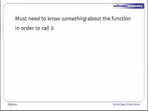 Python - Episode 9 - First Class Functions - YouTube