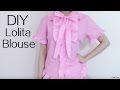 Back to School DIY: DIY Blouse | Transform Large Shirt Into Blouse | Lolita Fashion