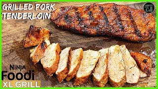 NINJA XL FOODI GRILL GRILLED PORK TENDERLOIN! | Ninja Foodi Smart XL Grill Recipes!