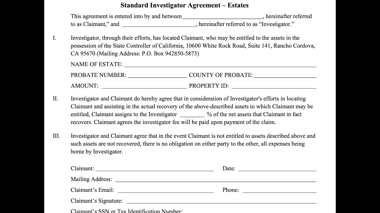 Beware of the changes made in ca state unclaimed funds contracts youtube