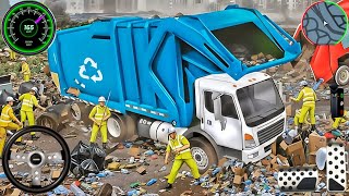 Simulator Truk Sampah Realistis 3D - Pengemudi Truk Sampah Jalan Kota - Gameplay Android screenshot 1