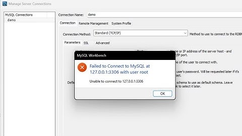 Failed to Connect to MySQL at 127.0.0.1:3306 with User Root" in MySQL Workbench | Quick Solution