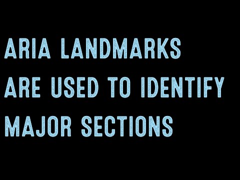 Coding for Beginners: Web Accessibility #14— Using Aria Landmarks