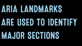Coding for Beginners: Web Accessibility #14— Using Aria Landmarks
