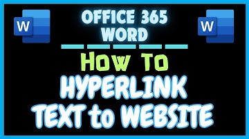How To Hyperlink Text To A Website In Microsoft Word | Office 365 | *2025