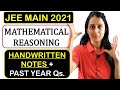 Mathematical Reasoning JEE Mains in 1 shot With Tricks | JEE Math Revision notes | Past year Ques |