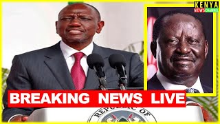 LIVE STATE HOUSE - Ruto to address the Nation after Death of Raila Odinga