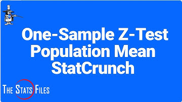 Single-sample z- hypothesis test for Population Mean - StatCrunch
