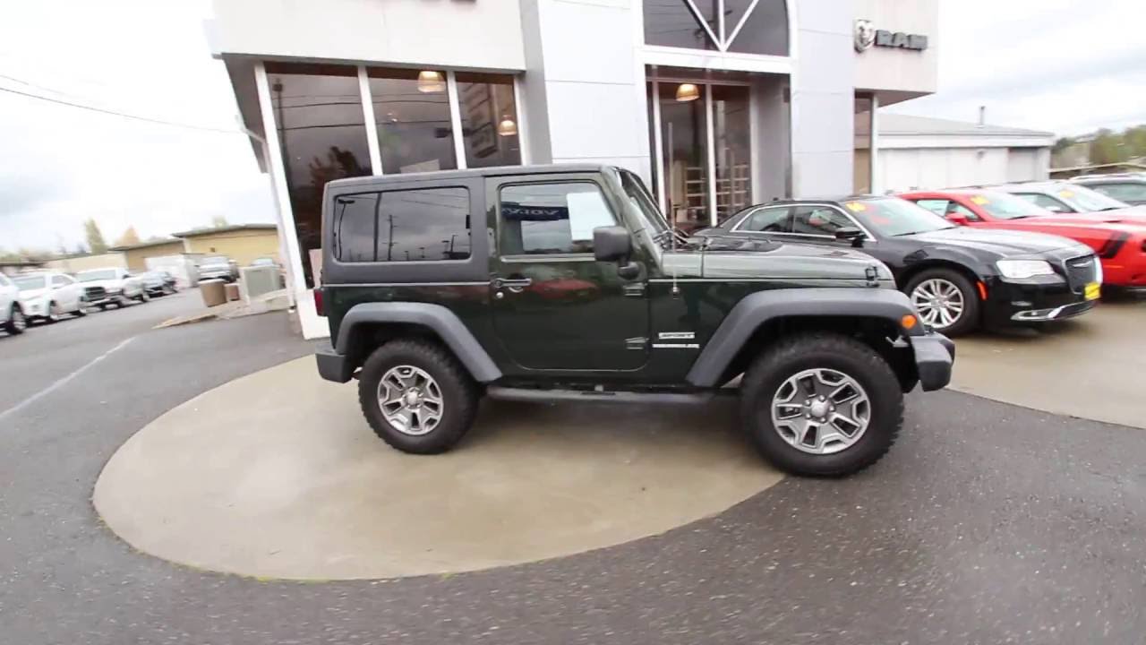 2012 Jeep Wrangler Sport | Black Forest Green | CL100982 | Mt Vernon |  Skagit | - YouTube