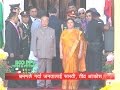 President Mukherjee returns home