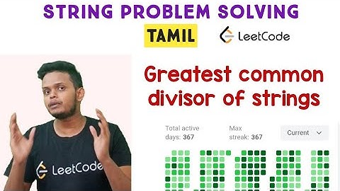 Greatest Common Divisor of Strings | Leetcode | programming in tamil | coding for beginners in tamil